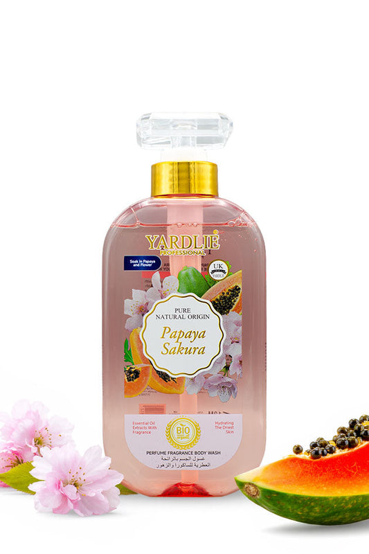 Yardlie Papaya & Sakura Perfume Fragrance Body Wash 500ml