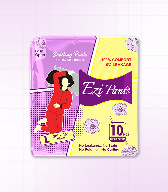 EziPants Sanitary Pants pack of 10 ultra absorbent 12 hour protection