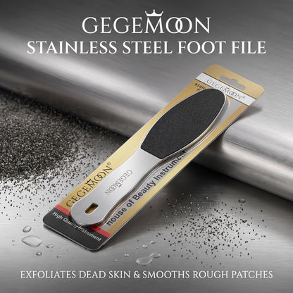 Silver Stainless Steel Foot File – Professional Callus Remover, Dead Skin Exfoliator & Smooth Heel Tool