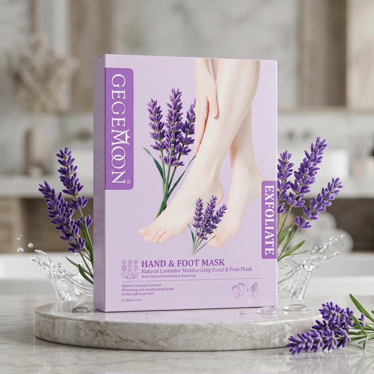 GEGEMOON Hand & Foot Mask Set Deep Moisturizing Softening Exfoliating Treatment