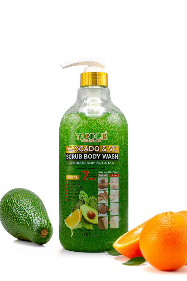 Yardlie Professional  Avocado & Vitamin C Scrub Body Wash – 1000ml