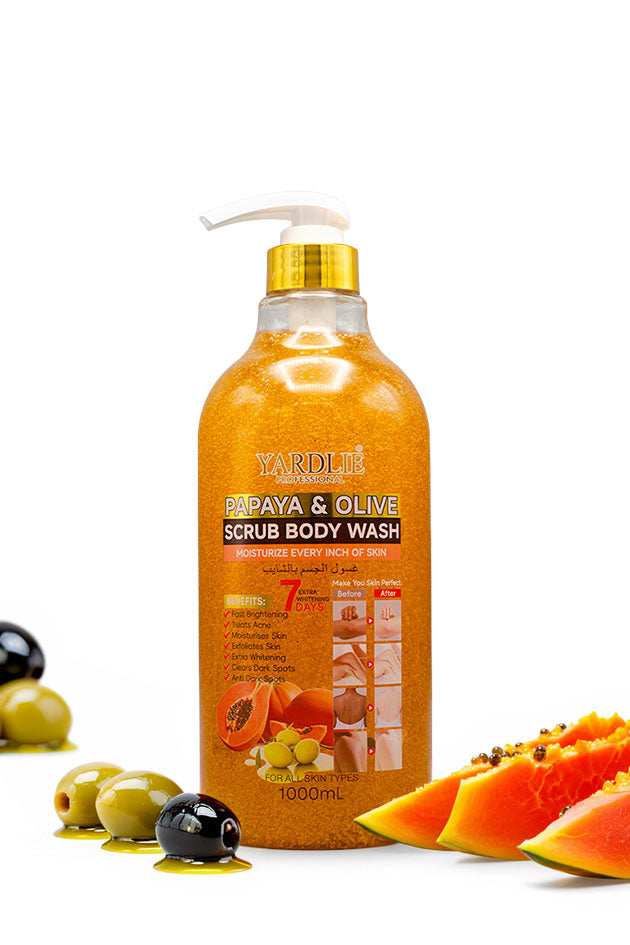Yardlie Professional Papaya and Olive Scrub Body Wash 1000ml Online in Pakistan
