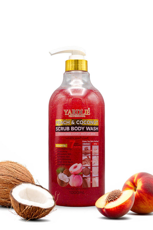 Yardlie Professional Peach and Coconut Scrub Body Wash 1000ml Online in Pakistan