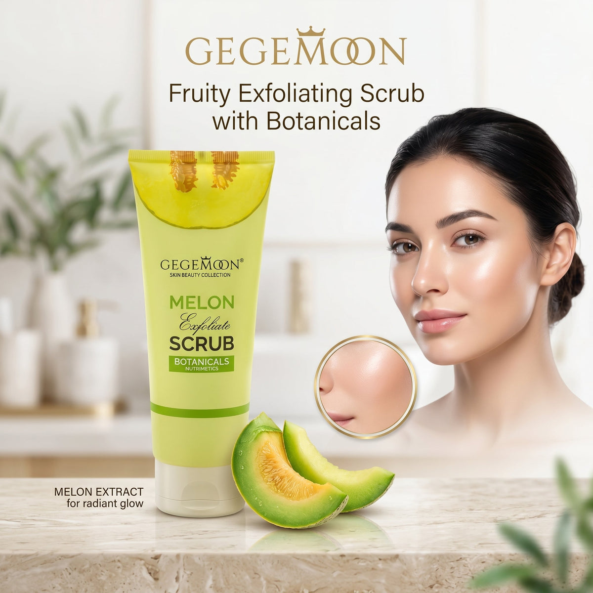 Melon Hydrating Body Scrub – Refreshing Deep Exfoliation & Skin Softening Formula - 200ml